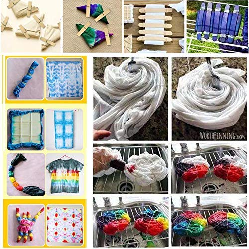 KISSBELLY 10 Colours One Step Tie Dye Kit Shirt Fabric Textile Paints Dying Kits Permanent Clothes Graffiti Jacquard Pigment for Adults Kid