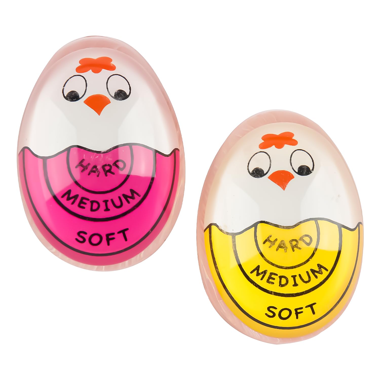 Tabanzhe Colour Changing Egg Timer 2 PCS–Reusable Accurate Boiled Egg Timers for Soft,Medium & Hard Eggs, Breakfast Cooking Kitchen Tool