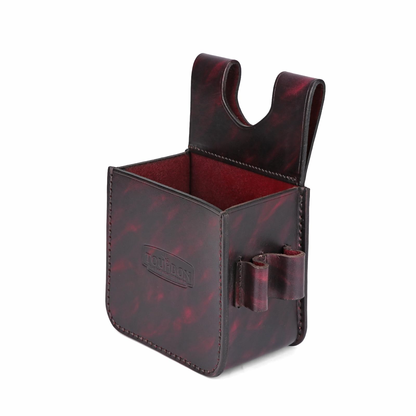 Tourbon Genuine Leather Shooting Waist Bag Shotgun Shell Pouch with 2 ...