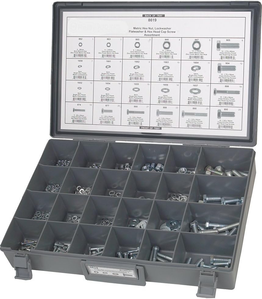 Disco Automotive 8619 Universal Grade 8.8 Nut and Bolt Assortment