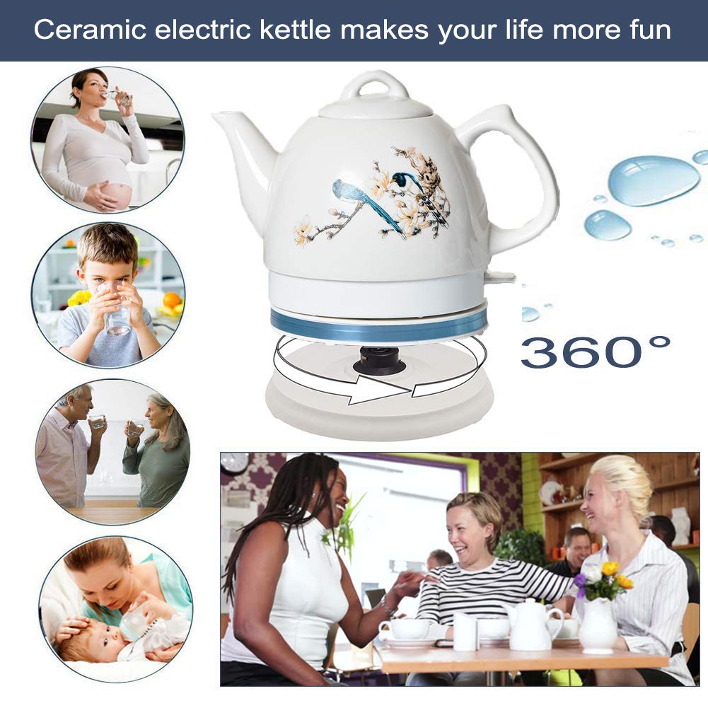 Keramische Waterkoker Draadloze Water Theepot, Theepot-retro 1L Kruik, 1000w Water Snel Voor Thee, Koffie Snel Present Keramische Waterkoker Draadloze Water Theepot, Theepot-retro 1L Kruik, 1000w Water Snel Voor Thee, Koffie Snel Present