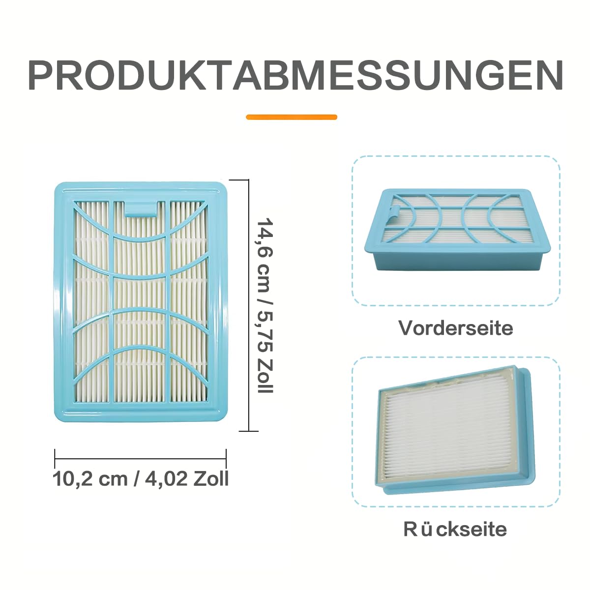 Filtro per philips powerpro expert fc9746 fc9745 fc9744 fc9743 fc9742 fc9741 fc9729 filtro di ricambio accessori power cyclone 8, sostituisce fc6042/01 fc8003/01(2) pezzo)