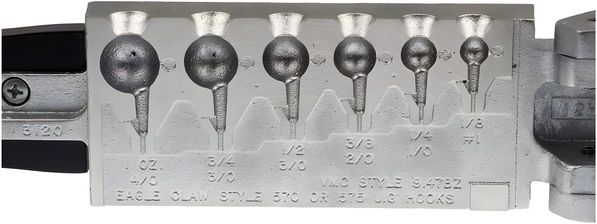 Do it Mold Round Head Jig Sz: 1/8, 1/4, 3/8, 1/2, 3/4, 1 oz Collar: Reverse Barb Do it Mold (3120) RVB-3120A