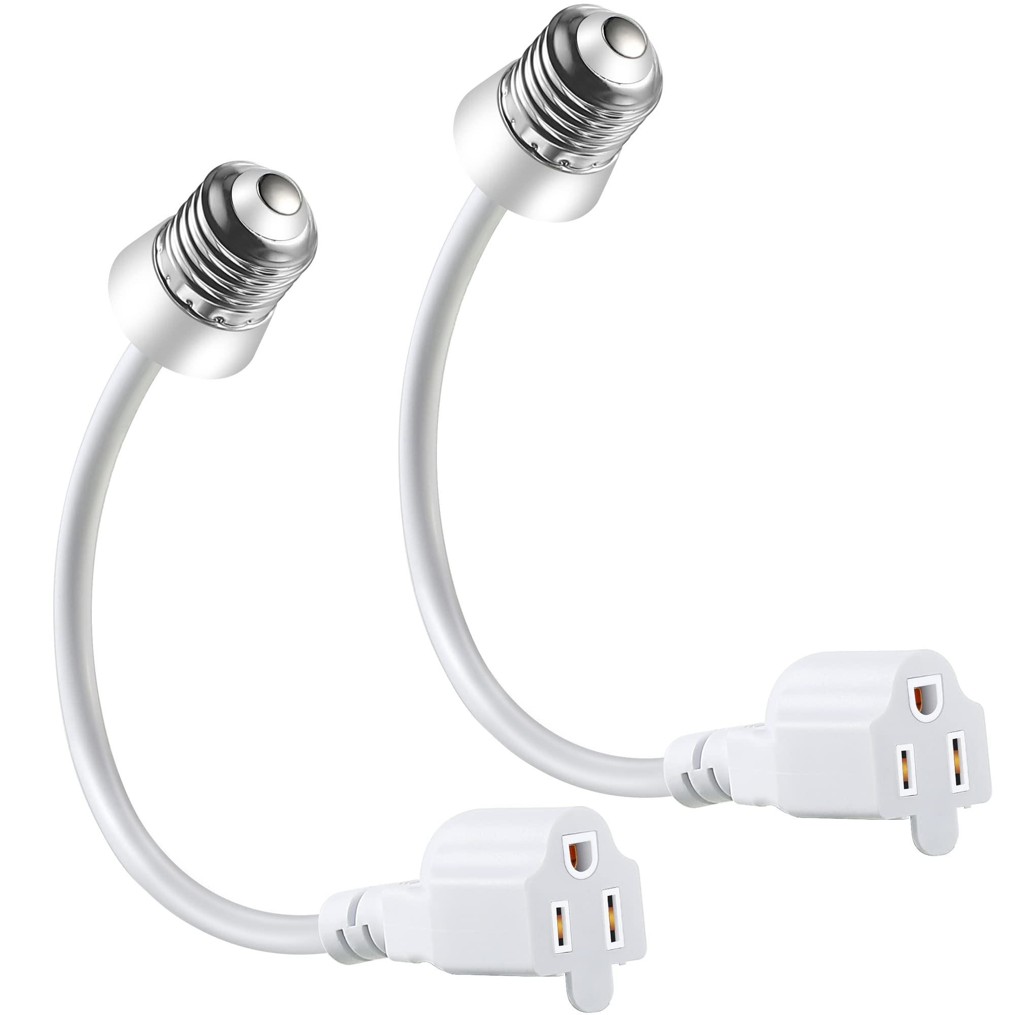 Snapklik.com : Feekoon 2 Pack 3 Outlet Light Socket Adapter, Convert ...