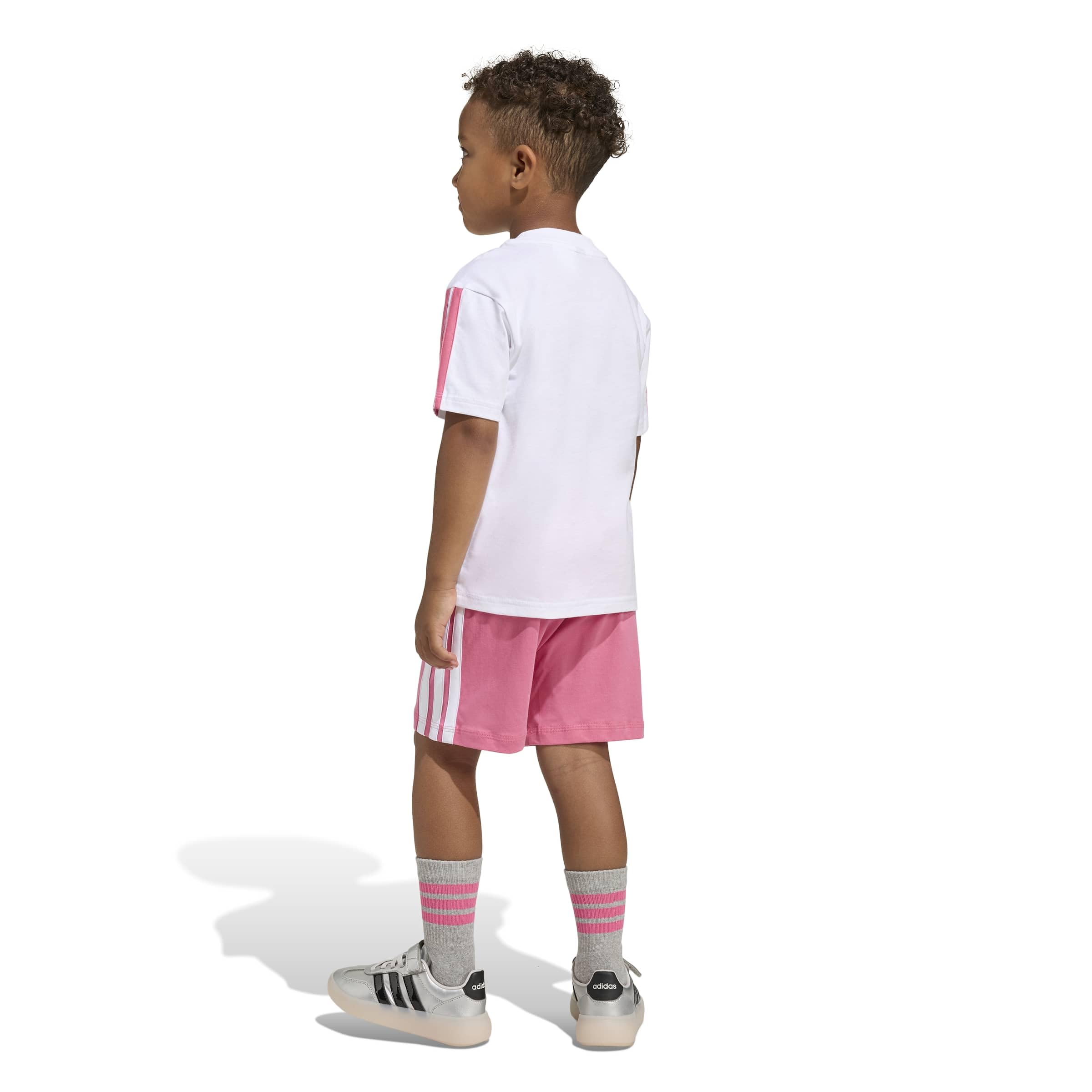 adidas Unisex Kinder Essentials Small Logo Stripes T-shirt Set JOGGER
