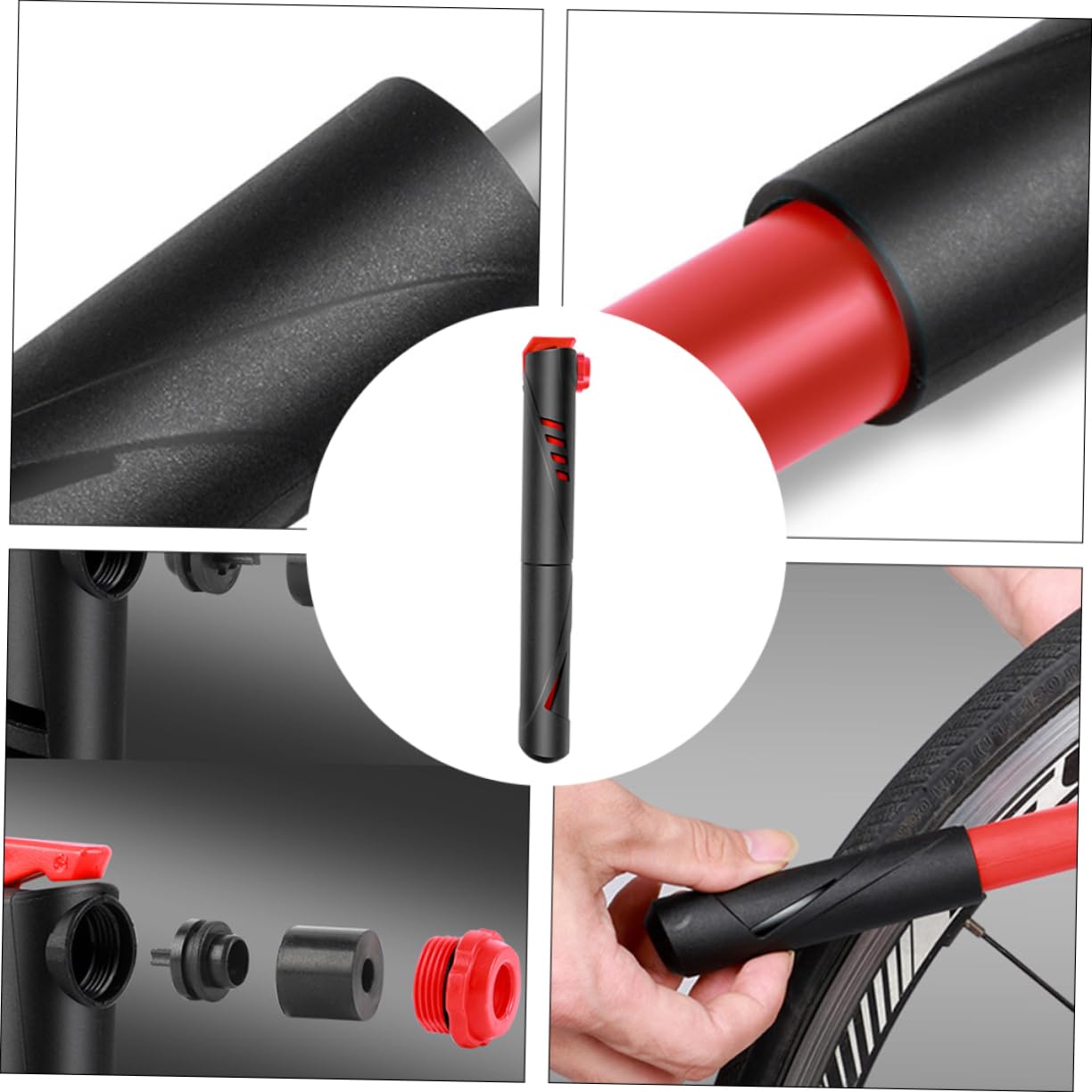 ibasenice Hand Pump Tire Floor Pump Lightweight Inflator for Bikes Motorcycles Balls