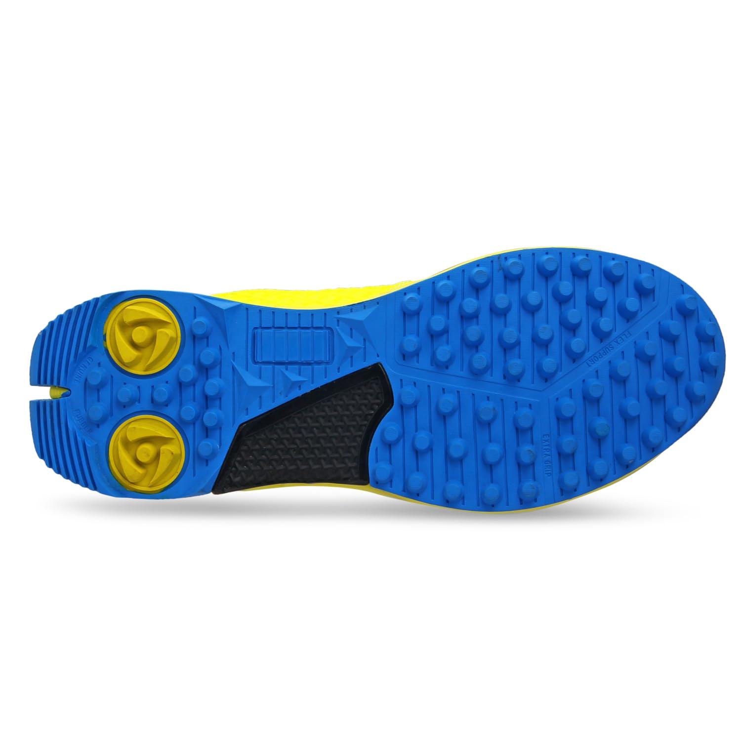 FEROC Genius 22 Cricket Shoes for Men Boys Unisex Kids (All Yellow, 10) 4