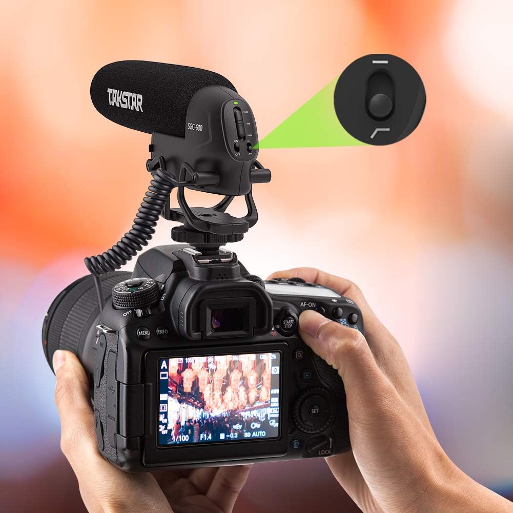 Flаѕh Dеаlѕ - 70% оƒƒ Takstar SGC-600 Camera Microphone, Universal Shotgun Microphone for iPhone, Android Phone, Canon/Nikon/Sony Camera&Camcorder, Video Mic with Shock Mount, Windscreen and 3.5mm Jack