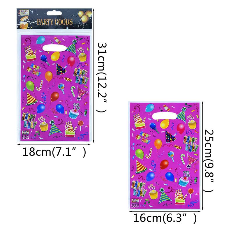 Sacchetti regalo in plastica con manico in tinta una da 10/25 pezzi per sacchetti regalo per feste di compleanno Sacchetti per venda al dettaglio commerciali con manici Sacchetti regalo per caramelle