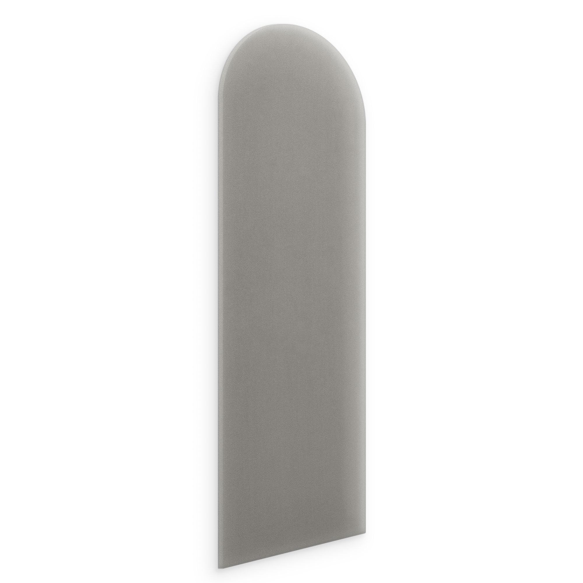 murando - Wall cushion as a headboard for a bed Oval Velvet Premium 100x20 cm - Padded wall panel wall decoration for bedroom living room children's room - grey
