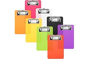 cobee Mini Clipboard 4x6, 8 Pack Slim Plastic Colorful A6 Memo Sized...