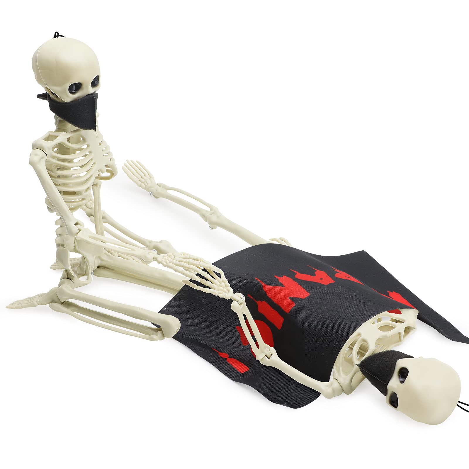 onozio Halloween Skeletons Decorations 16" Skeletons for Halloween Graveyard Decor, Halloween Party Favors Haunted House Accessories