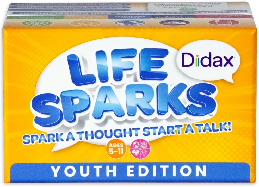Didax Life Sparks™ Youth Edition – Social-Emotional Learning Discussion Cards for Kids, SEL Conversation Prompts for Elementary & Pre-Teen, Classroom & Home Character Education Deck