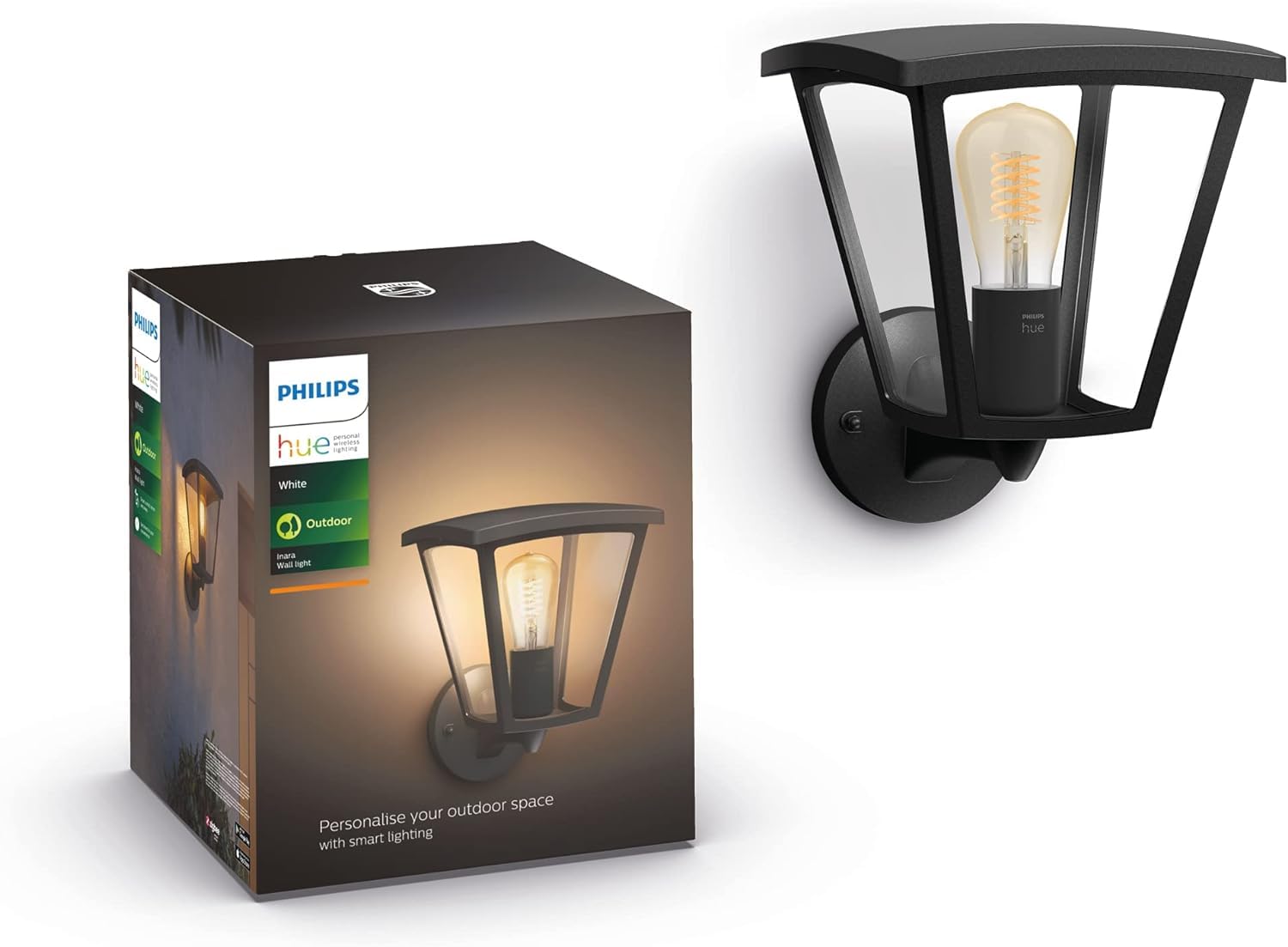 Philips Hue Inara Led Ext. Wall Light, Black