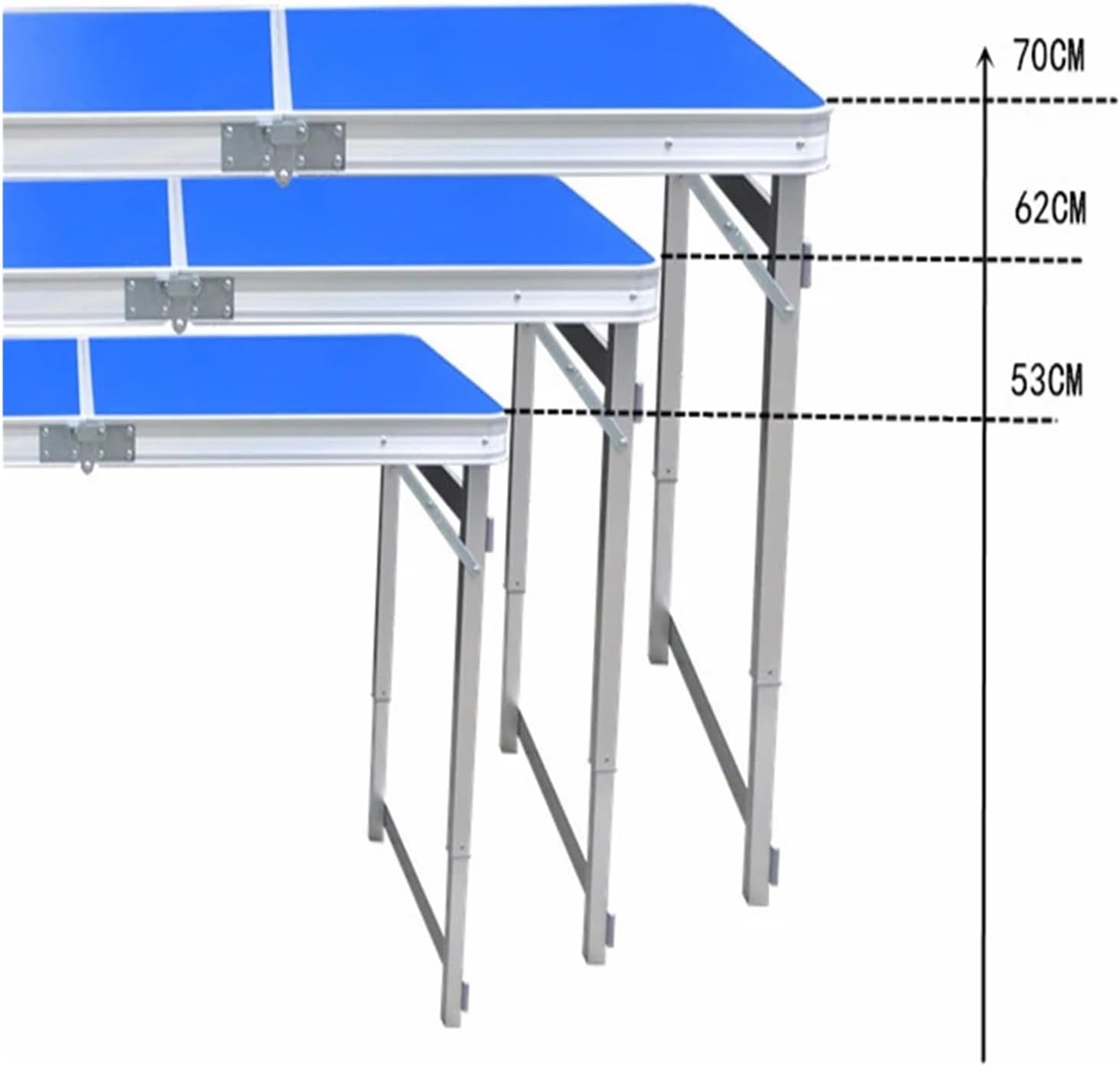 Outdoor Folding Table Chair Camping Aluminium Alloy Picnic Table Ultra-Light Folding Table Desk Fit for(Gray)