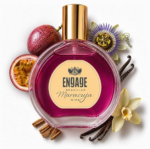 Engage Brazilian Maracuja Wine Eau De Parfum for Women 50ml| Long Lasting Perfume|Musk, Vanilla|Tropical Brazilian EDP|Lux...