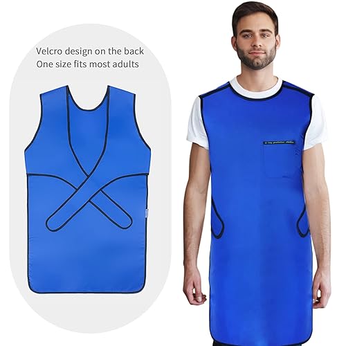 Miniatura 3 de ANNWAH Escudo de rayos X de 0.35mmPb para adultos, delantal de plomo dental ligero