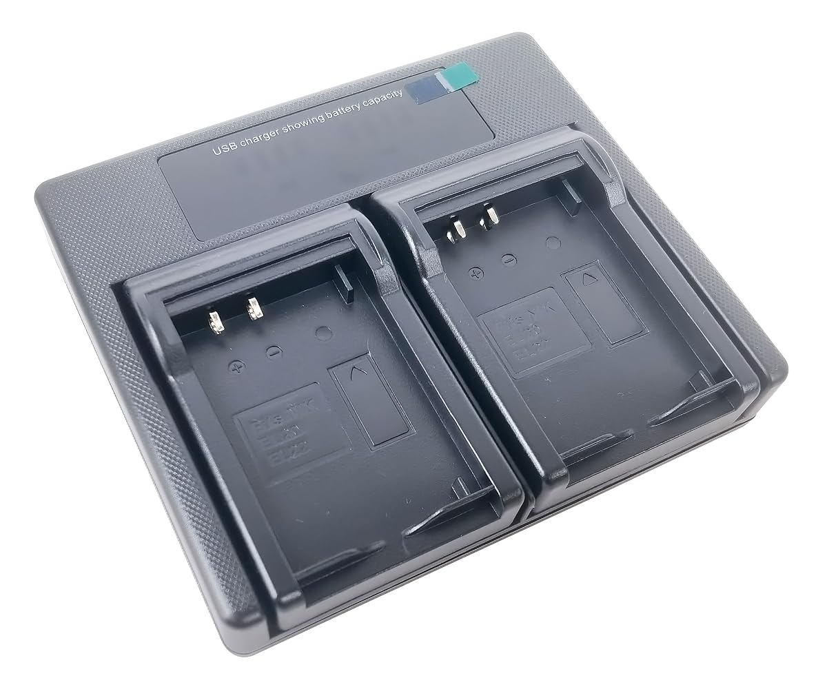 USB Dual Batteria Caricabatterie Compatibile per EN-EL20 EN-EL20a MH-27 EN-EL22 ENEL22 MH-29 One 1 1J1 1J2 1J3 1S1 1V3 COOLPIX P1100 P1000 P950A AW1 DL24-500 Camera