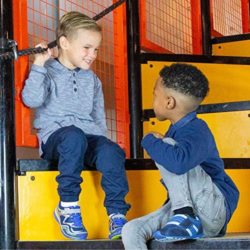 pediped Unisex-Child Force Crib Shoe, Blue/Silver, 7.5-8 Toddler | Image 5