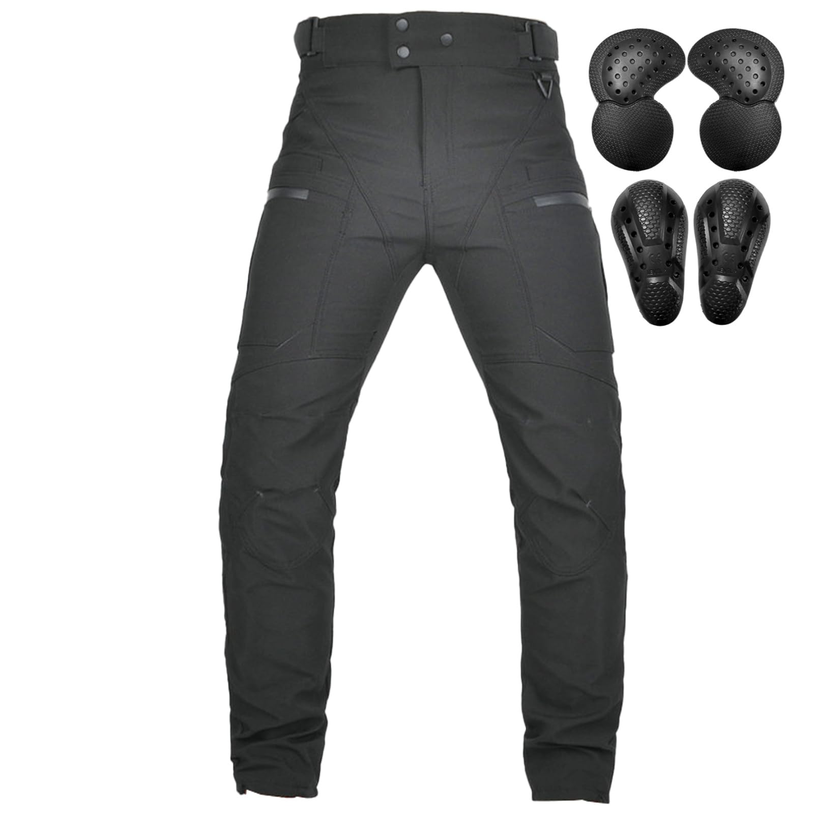 Pantaloni Moto Uomo Resistente Idrorepellente Antivento Vita Alta Quattro Stagioni Motocross Racing Turismo