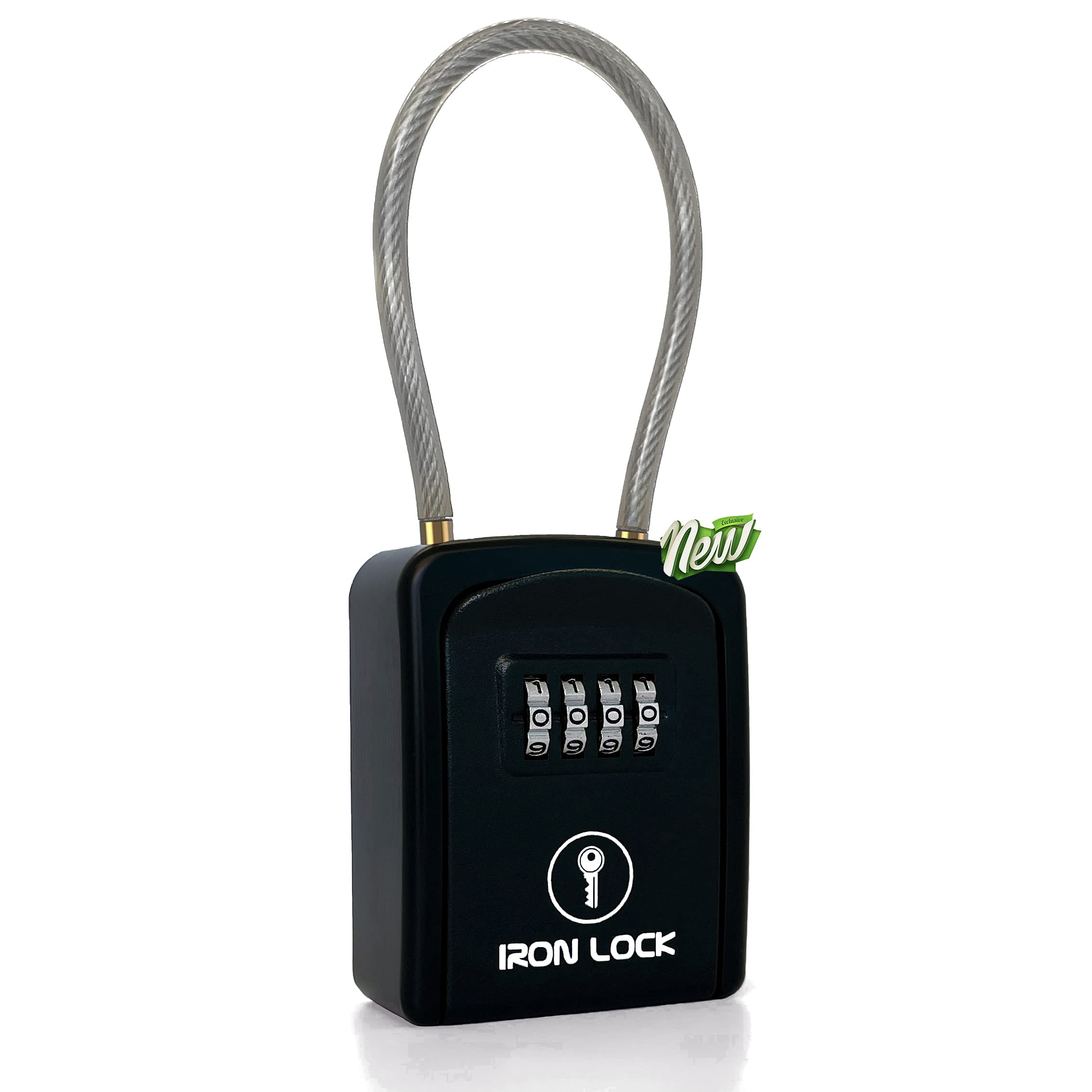 Buy Iron Lock Cable Shackle Portable Key Lock Box for Keys 4 Digit