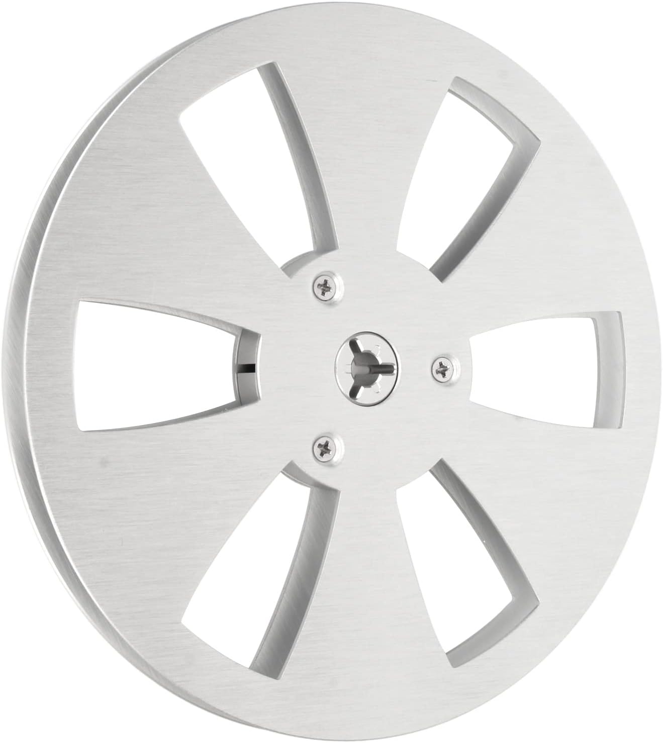 1/4 7 Inch Empty Reel for Reel to Reel Tape Recorder for Open Reel Sound Deck, Aluminum Alloy Recording Takeup Reel with 6 Hole, Replacement Opening Machine Part