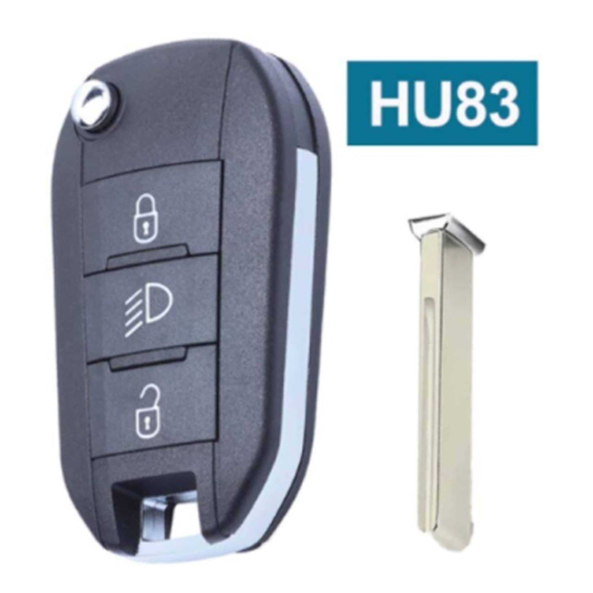 SALPIE - Silicone cover for car keys with 3 keys, compatible with vehicle models: Peugeot 208, 308, 508, 2008, Citroen: C3-C4