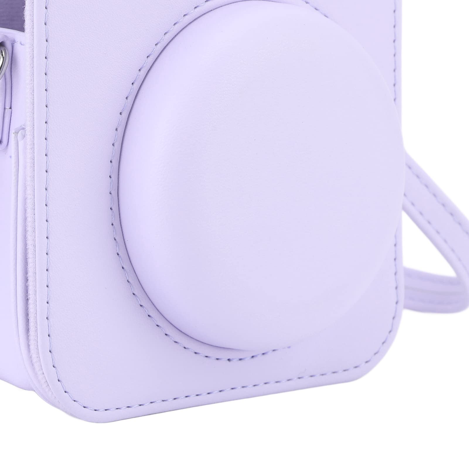 ASHATA Etui Ochronne do Aparatu Fuji Instax Mini 12, Torba PU na Aparat Mini 12 z Regulowanym Paskiem na ramię (Fioletowy Irys), ASHATA5GSAGK04CI-16
