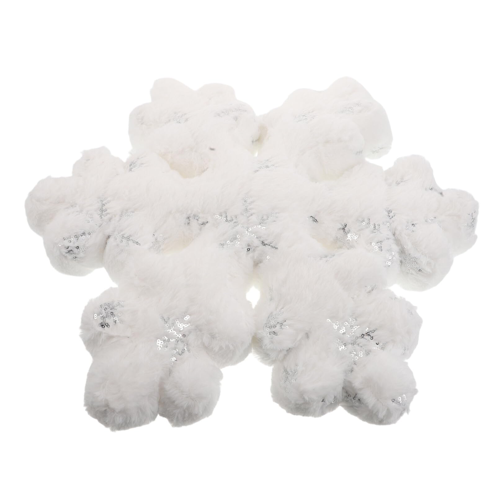 Oreiller flocon de neige en peluche douce haute qualite pour deco de salon