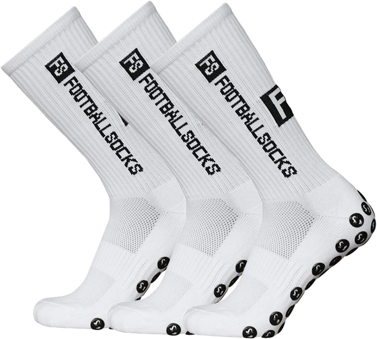 Taruor Grip Socks, Sports Socks 3 Packs Sports Socks Grip Socks Football Mens Football Socks Anti-slip Quick Dry Soccer Socks For Football Basketball Hockey Running Cycling Mountaineering Marathons