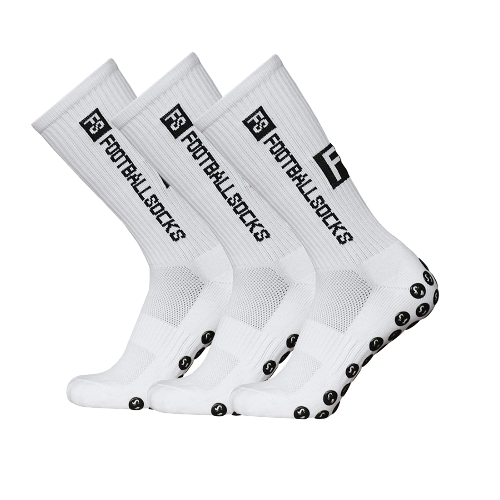 Taruor Grip Socks, Sports Socks 3 Packs Sports Socks Grip Socks Football Mens Football Socks Anti-slip Quick Dry Soccer Socks For Football Basketball Hockey Running Cycling Mountaineering Marathons