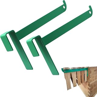 2 Pcs Beehive Frame Holder, 5-Frame Capacity Stainless Steel Beehive Frame Perch, Frame Perch Beekeeping Hive Stand for Honey Harvesting & Inspection, All Beekeeping Levels