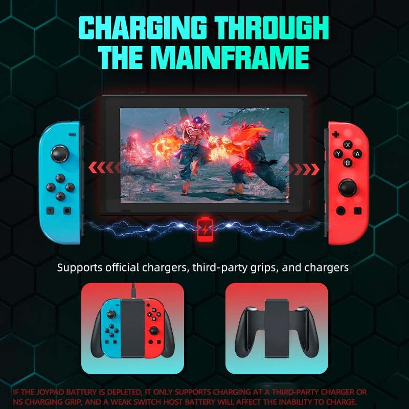 Miniatura 2 de Joypad for Switch Controllers, Upgraded Joypads Compatible with Nintendo Switch Controller, LR Wireless Joy-Pad RedBlue Joy Pads for Switch