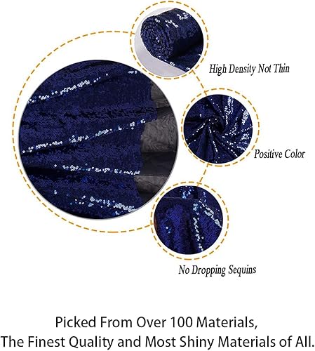 Miniatura 8 de ShiDianYi - Tela con lentejuelas de 12pies, 4yardas, por yarda, tela de lentejuelas, mantel, lino, mantel con lentejuelas, camino de mesa.