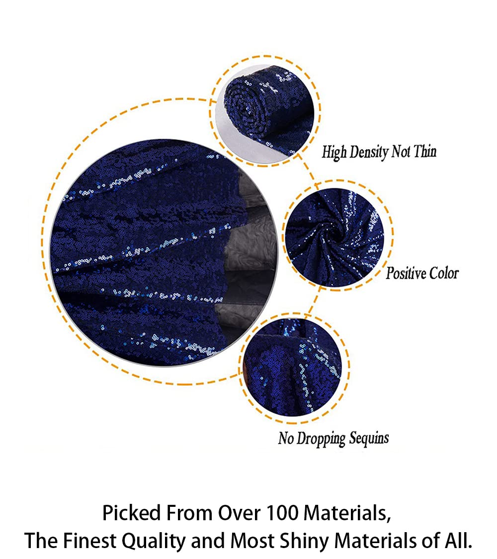 Tessuto Con Paillettes Blu Bambina | 1 Yard | Per Abiti, Decorazioni E Fai-Da-Te