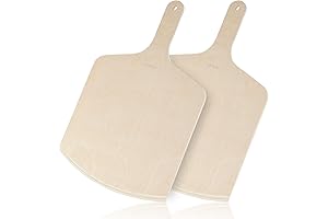 Pizza Peel, 12 x 17 Inch UpTrust Premium Natural Wooden Pizza Peel & Cutting Board
