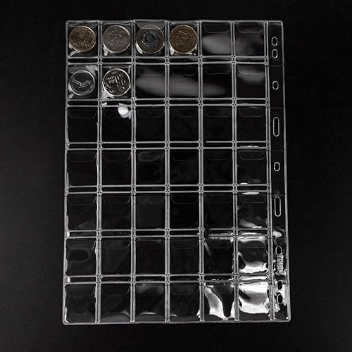 Vista 35 de Páginas de bolsillo para monedas: bolsillo estándar de 9 agujeros para monedas, fundas de recogida para monedas, 10 hojas serie CS03