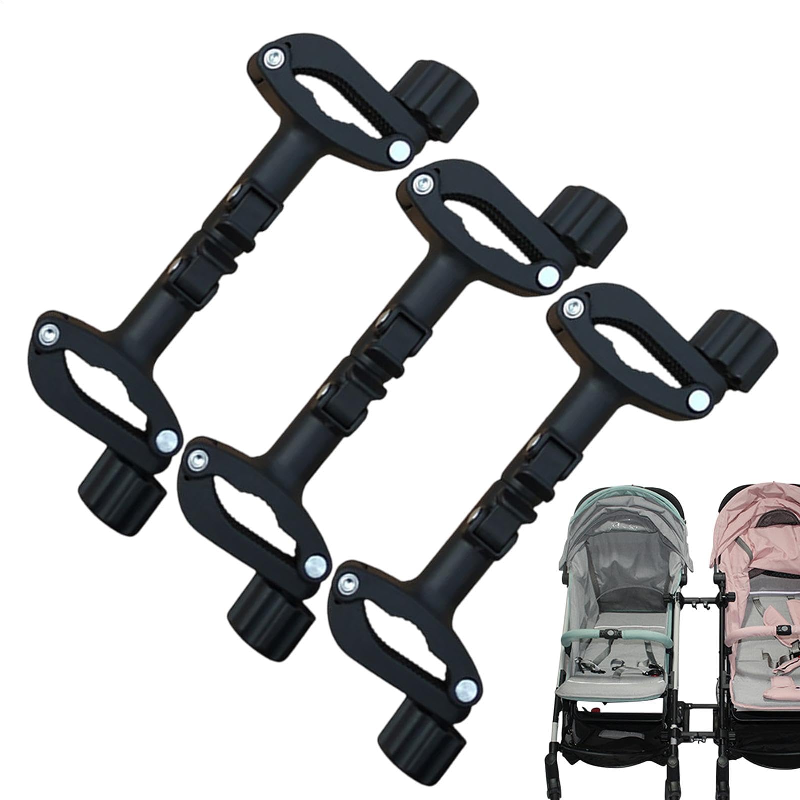 Pram Twin Connector, Connectors Twin Pusthair | Adaptateur de raccordement pour poussette jumeau | Adaptateur de poussette portable portable pour la maison, les voyages, les achats
