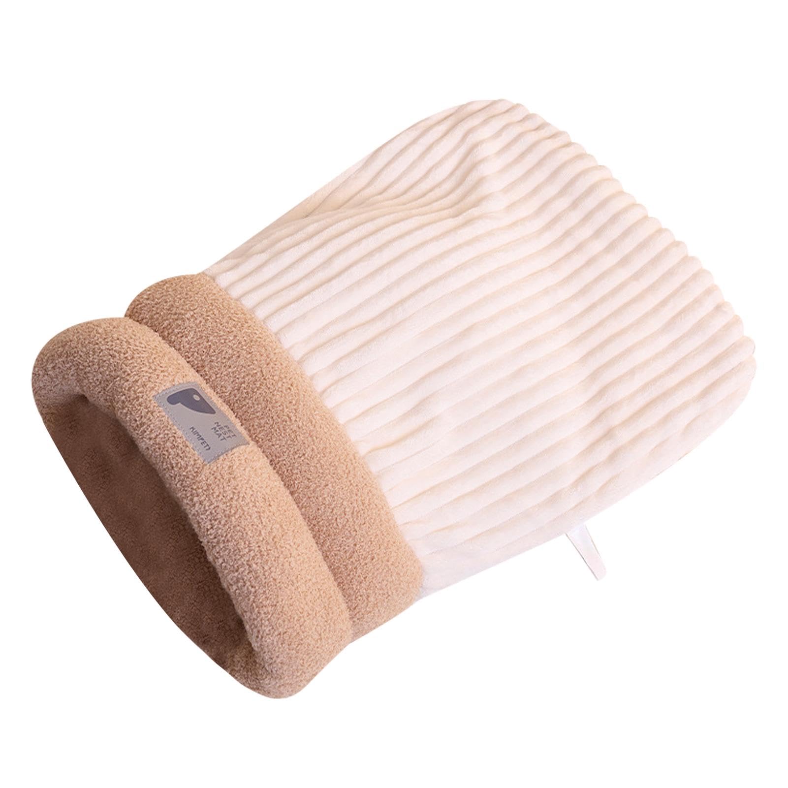 Huisdier Kattenslaapzak, Grijs Geel Diepe Slaap Kattenbed Grot Slaapzak, Leuke Kat Zelfverwarmende Pad Zak voor Katten Puppy Kitten Kleine Honden Winterslaap