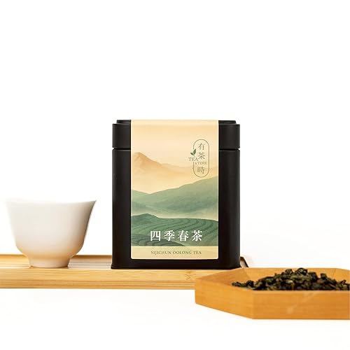 TEA & TIME Té Oolong de primavera taiwanés prémium Four Seasons de Sijichun Oolong, hoja suelta, elegancia floral (3.5 oz)