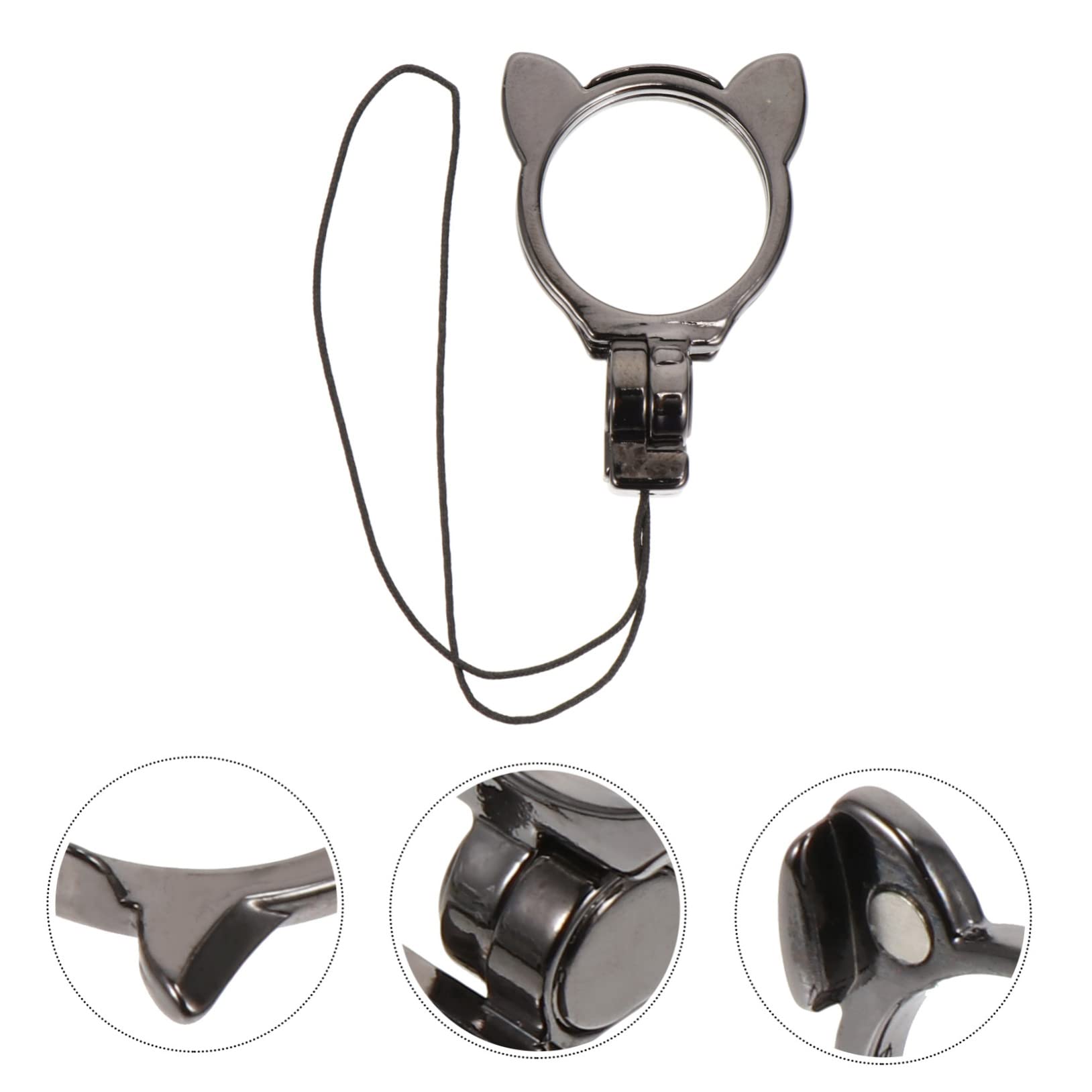 3 Stk Halterungsring Anti-verlorenes Telefonband Hals Telefonseil Cartoon-telefon-lanyard Telefon-lanyard-hals Schlüsselband Telefon Seil Klingelton Handy Zinklegierung Fingerknopf