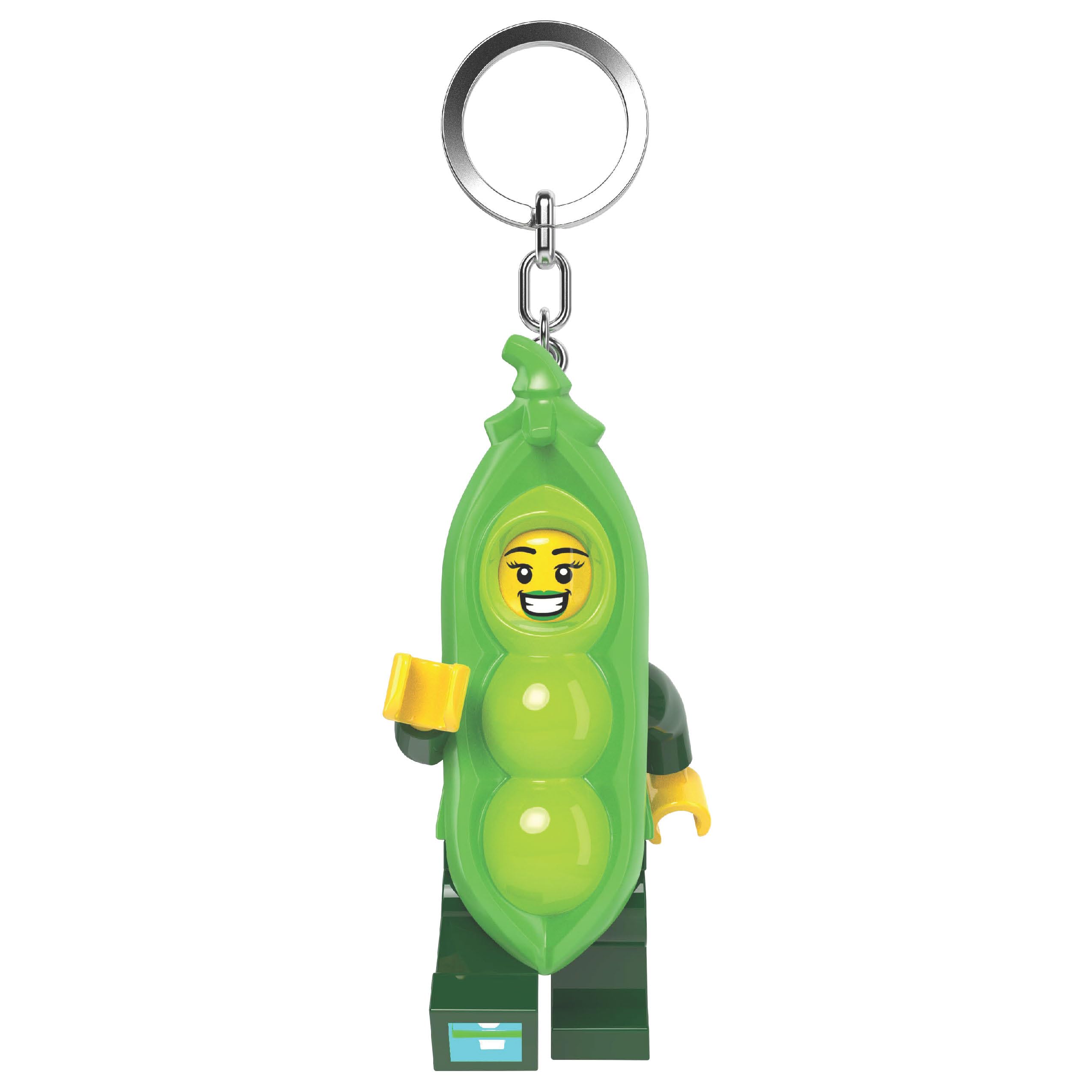 Iq Girls Green Lego Minifigures Peapod Costume Keychain Light - 3 Inch Tall Figure (Ke241h)