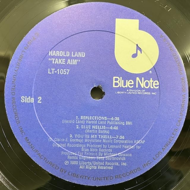テイク・エイム／ハロルド・ランド Amazon.co.jp: ○LP Harold Land/Take Aim 米オリジナル