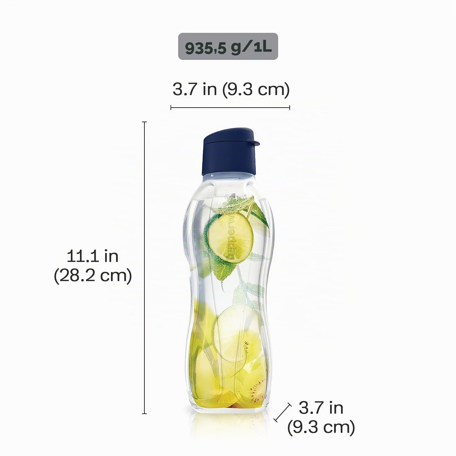 Tupperware Eco Flaschen-Set, spülmaschinenfest und BPA-frei, 2 Flaschen mit auslaufsicheren Verschlüssen (1 L / 963.9 g)