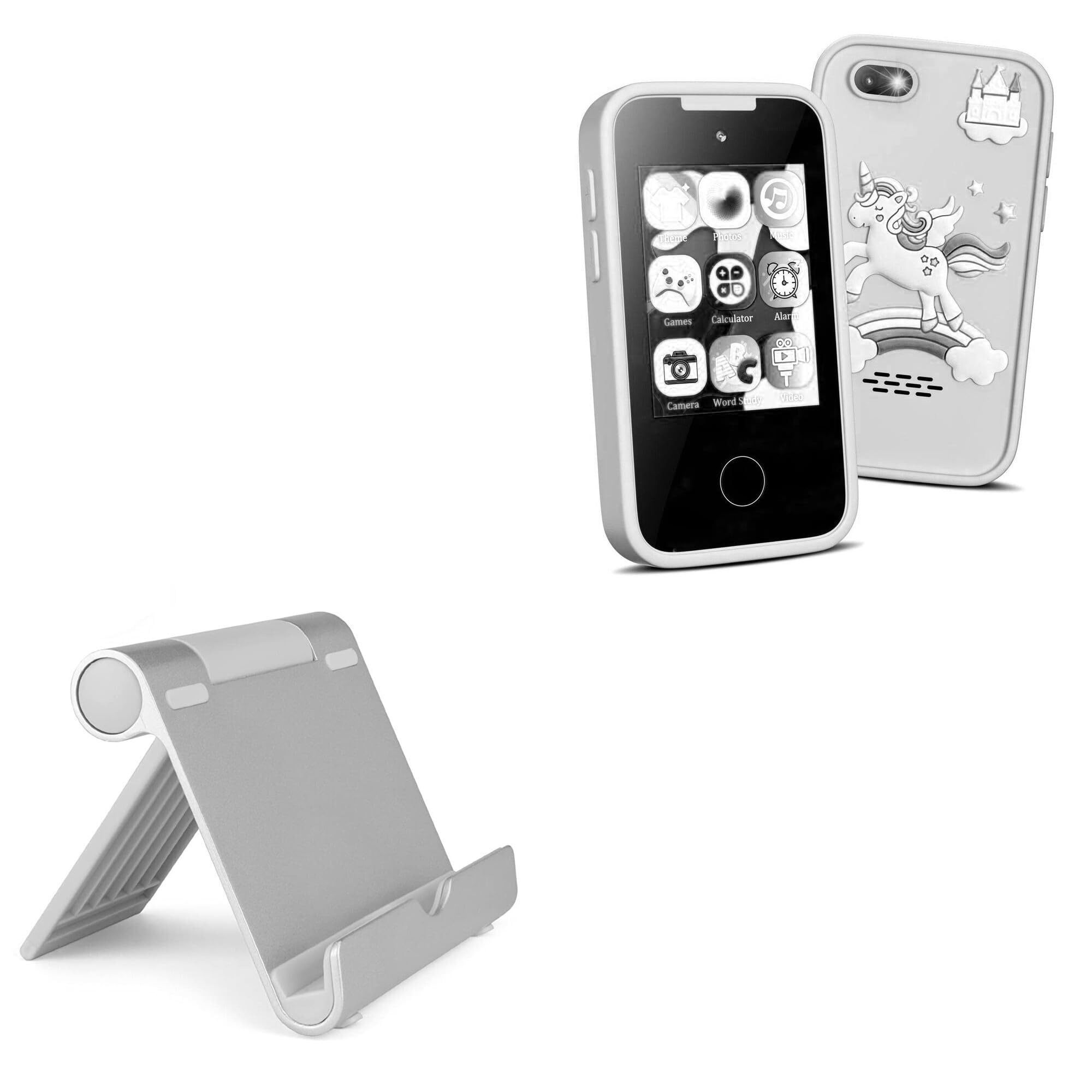 BoxWave Stand and Mount Compatible with Vimorg Kids Smart Phone (2.8 in) - VersaView Aluminum Stand, Portable, Multi Angle Viewing Stand