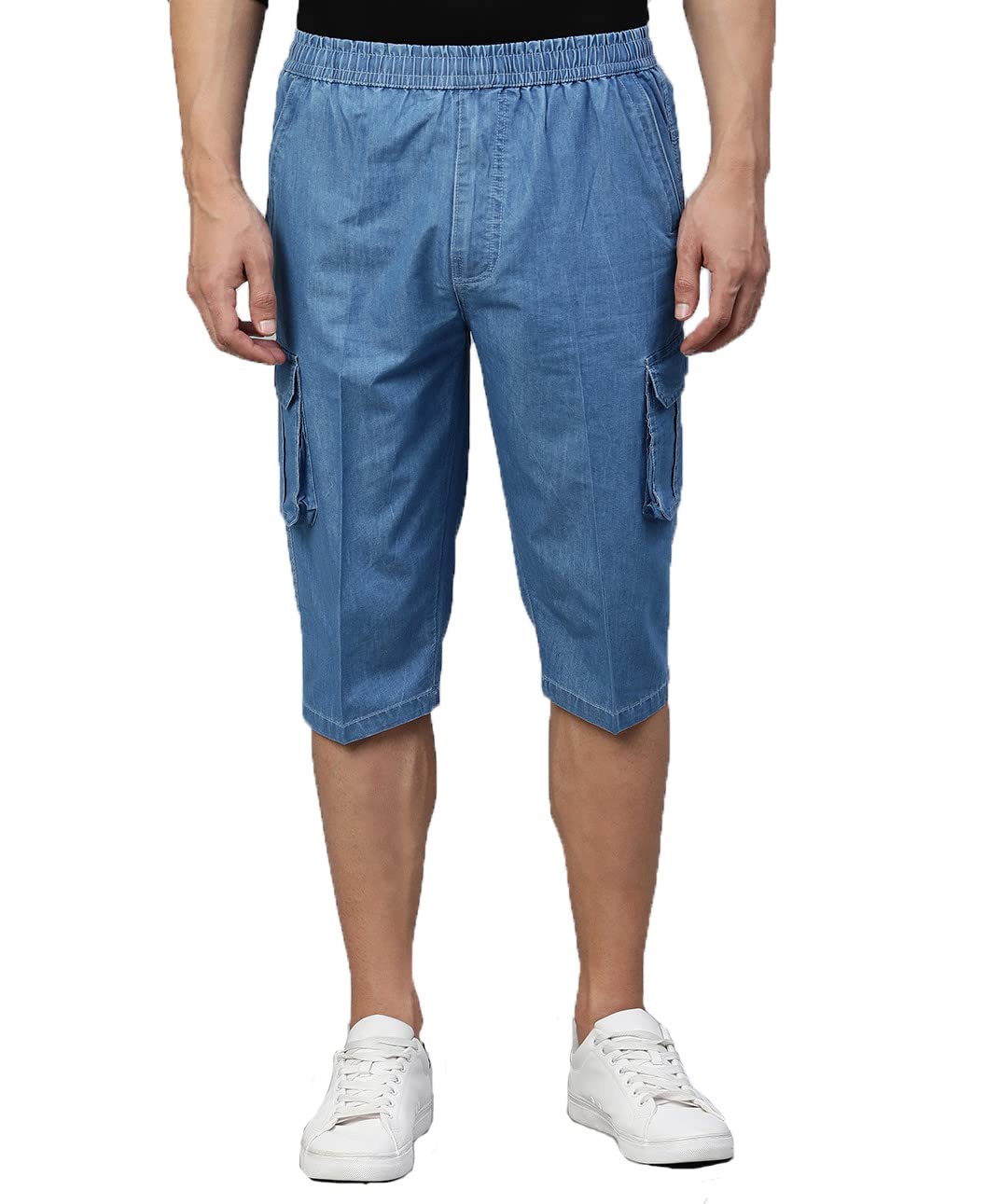 adbucks Men's Regular Fit Army Print Cargo Style 3/4th Pants-picture-24