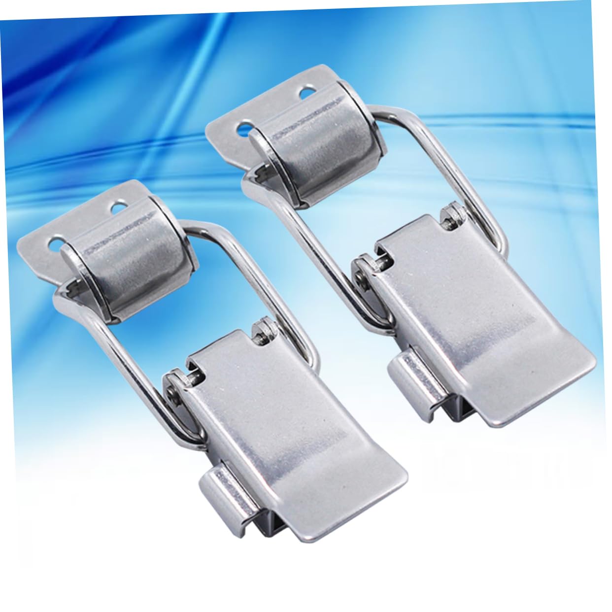 TEHAUX Stainless Steel Toggle Clamps 2pcs Self-locking Buckles Heavy Duty Clamps for Woodworking and Vehicles