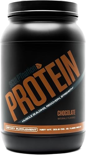 Sculpt Nation por V Shred Protein Powder (Chocolate)  Proteína de suero de leche en polvo de chocolate y BCAA para apoyar la construcción muscular y