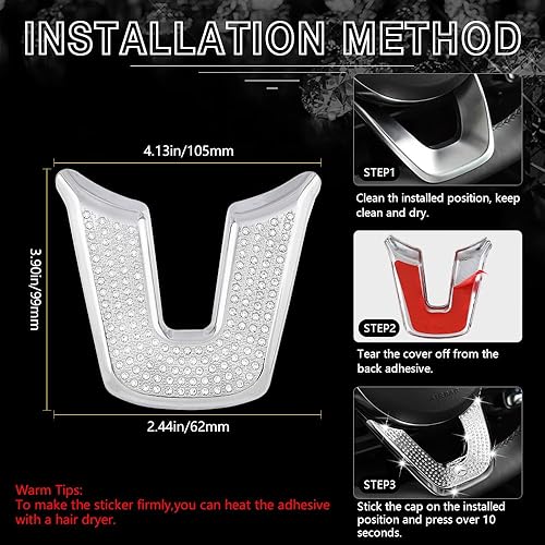 Miniatura 6 de CARFIB Accesorios brillantes para Mercedes Benz, accesorios para volante, calcomanías de cristal para decoración interior de automóvil para clase A,