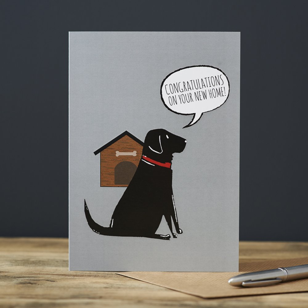 Black Labrador New Home Card